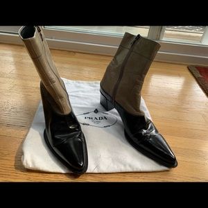 Prada colorblock ankle boot